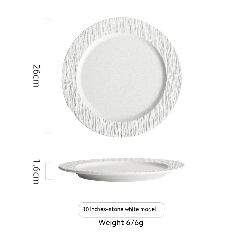 White 10.5inch flat plate