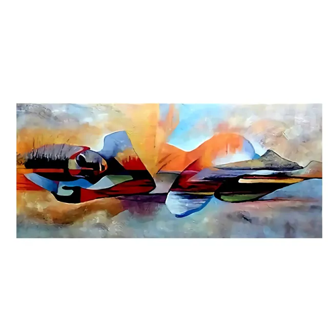 Colorful Abstract Geometric Water Woman Decorative Painting Hz351A - Shop at LoveMi