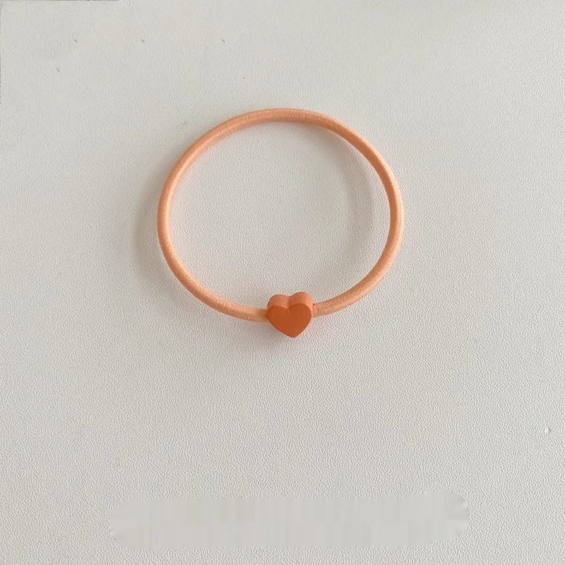 Love Hair Band Candy Colour Headband Highly Elastic Hair Rope Hair Elastic Band - Orange
