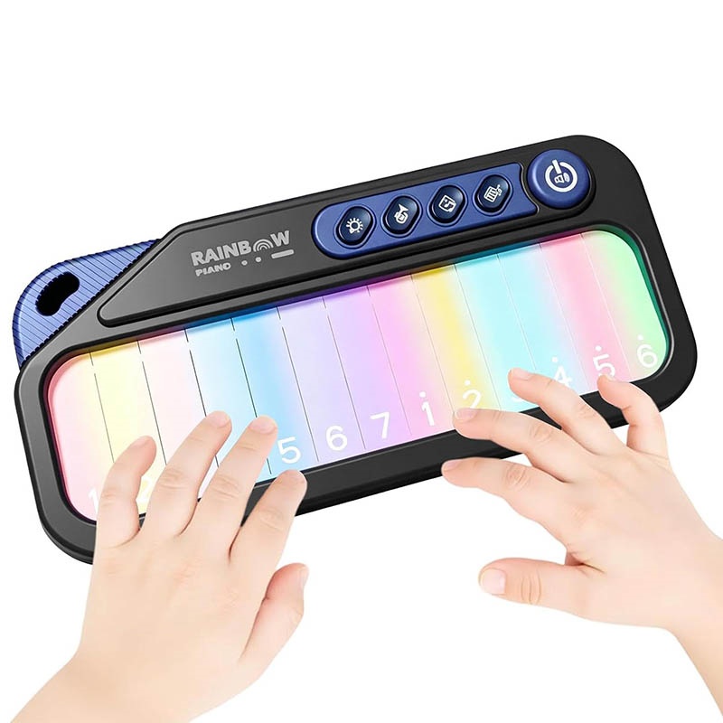Children Touch Screen Electronic Piano Music Toy With Colour Light — image 3