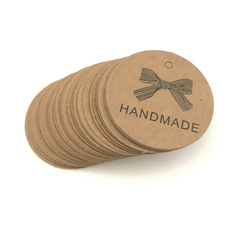 Title 4, 100 Kraft Paper Round Tags