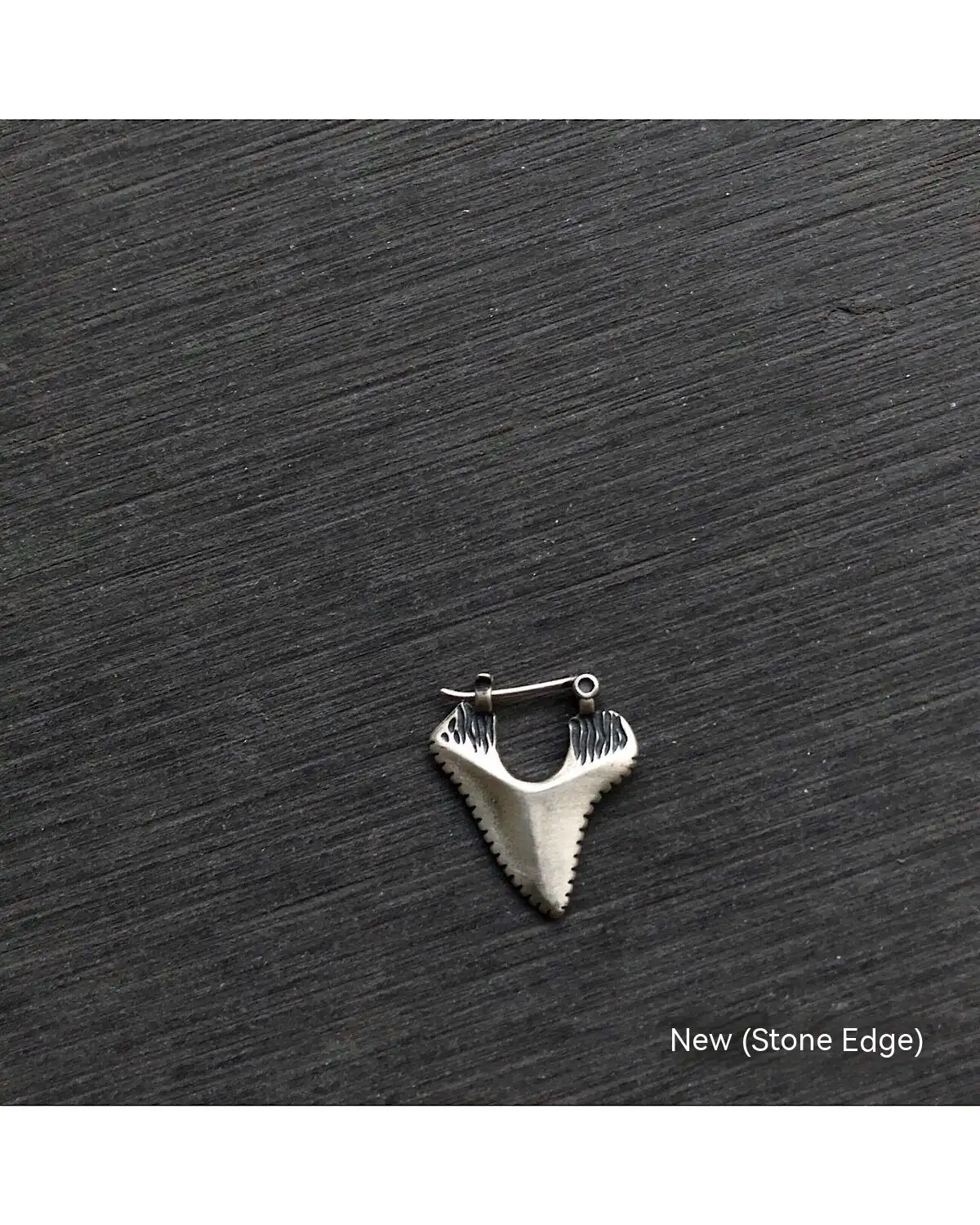 925 Silver Punk Vintage Triangle Shark Earrings Tooth Serrated Sterling Silver Ear Clip