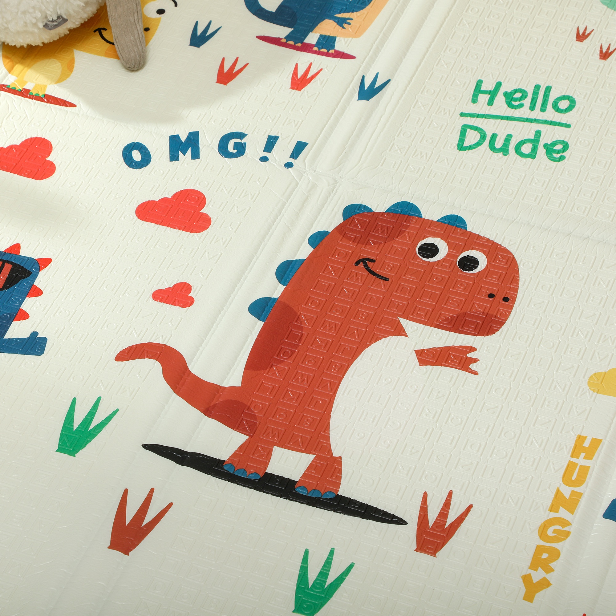 Dinosaur Themed Baby Placemat, Double-sided, Foldable, Waterproof, Suitable — image 2