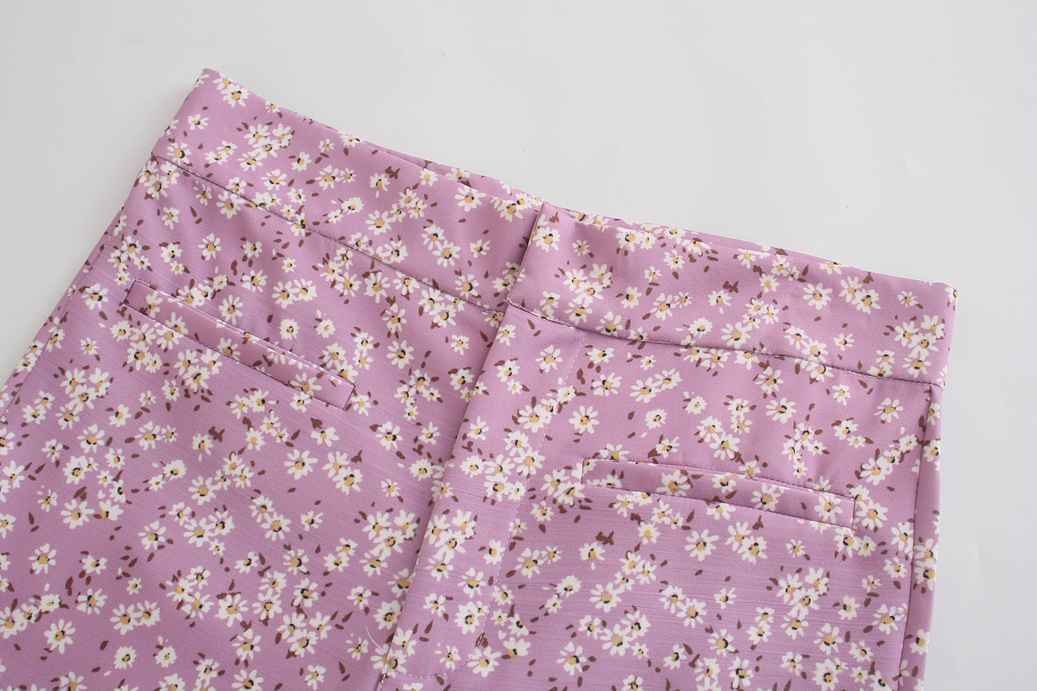 Fashion Printed Mini Straight Leg Pants