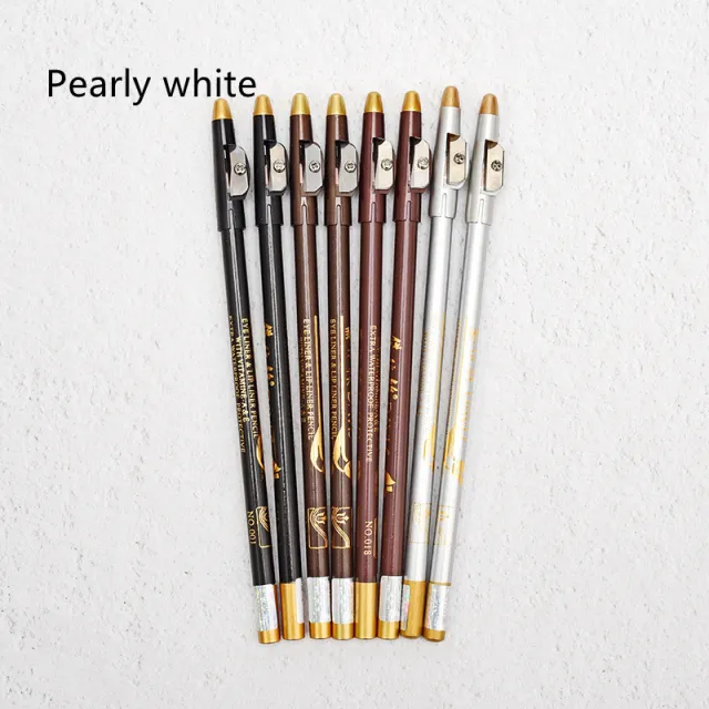 Multi Color Anti Sweat And Anti Smudge Eyeliner Eyebrow Pencil 38Pearly White - Shop at LoveMi
