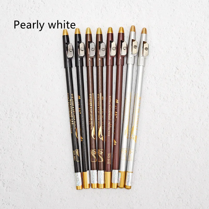 Multi Color Anti Sweat And Anti Smudge Eyeliner Eyebrow Pencil - 38Pearly White