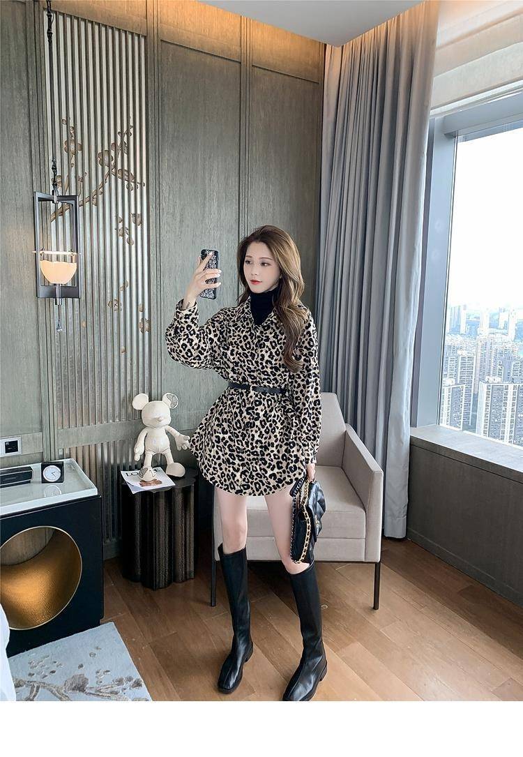 Padded Shirt With Belt Waist Fashion Jacket