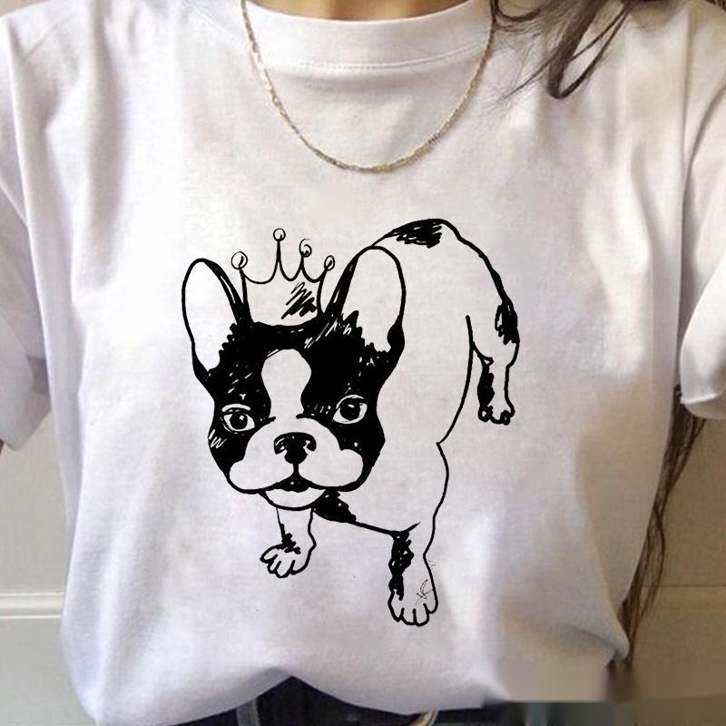 Title 11, T-shirt col rond femme, imprimé Love bouledogue...