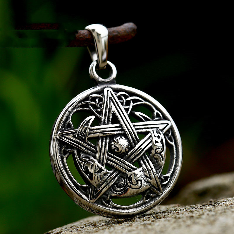 Pentagram Celtic Knot Titanium Steel Pendant
