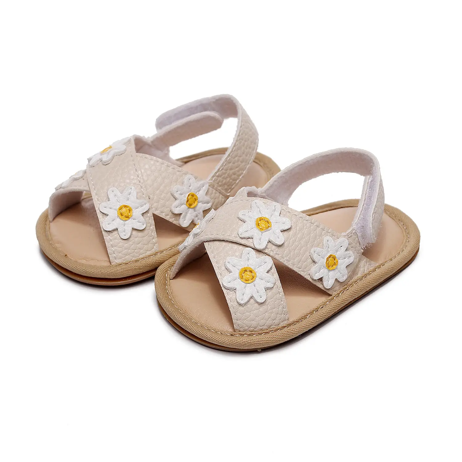 Girls' Sandals With Cross Strap Floral