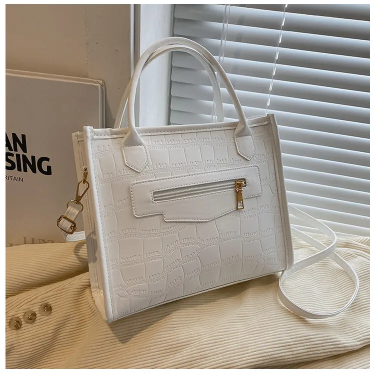 Women's Large Capacity Commuter Shoulder Bag - White