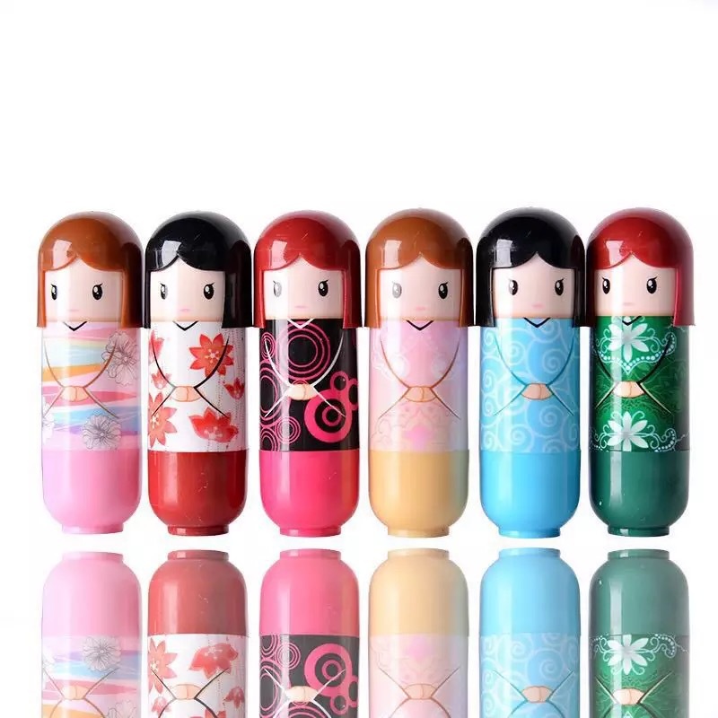 Japanese Doll Lip Balm 24 Packs Cute Moisturizing