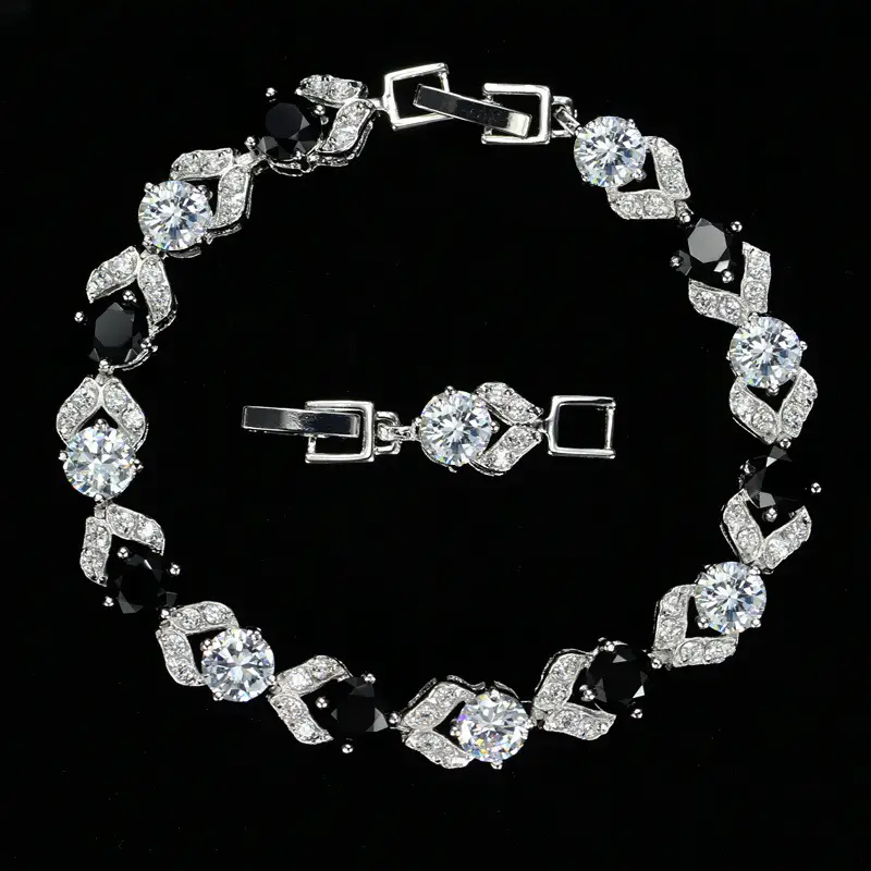 Color Preservation White Crystal AAA Zircon Bracelet With Diamonds