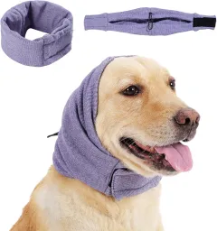 Dog Calming Hoodie No Flap Shake Ear Wraps For Dogs Adjustable Dog Ear Muffs For Noise Protection, Ear Wrap Head Cover For Dog Head Warp Anxiety Re... - View 1