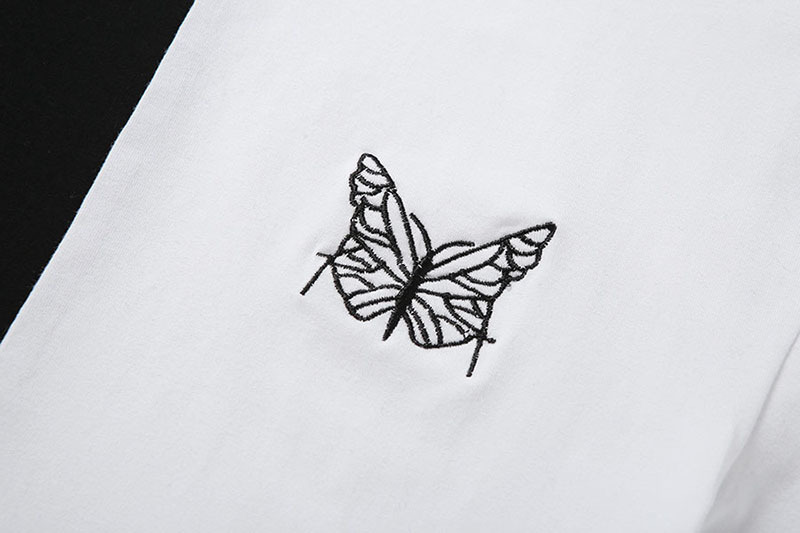 Title 9, Butterfly embroidery street beat contrast stitc...