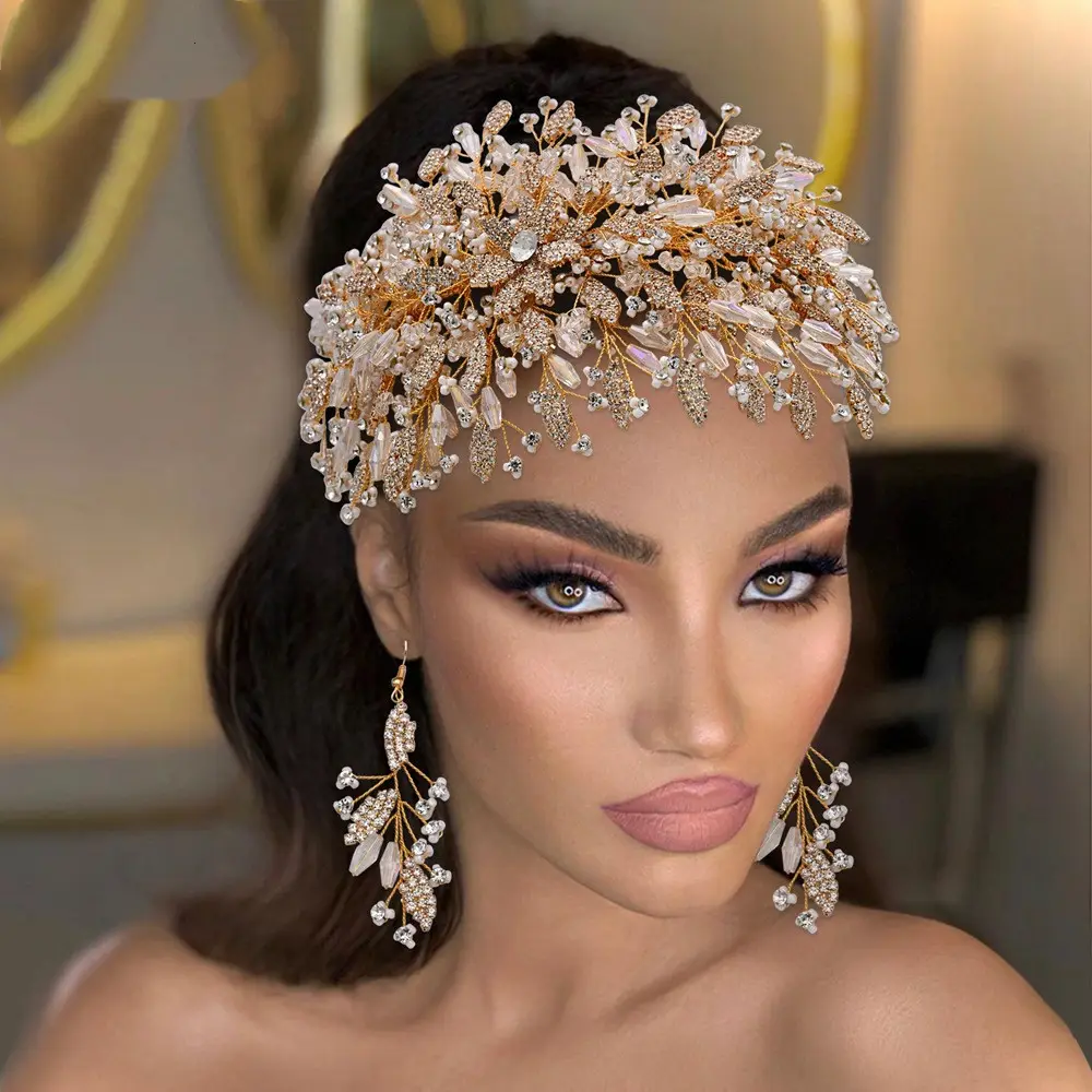 Gold Luxurious Exaggerated Creative Bridal Hair