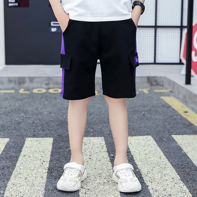 Children's Sports Cotton Cropped Trousers Middle Pants