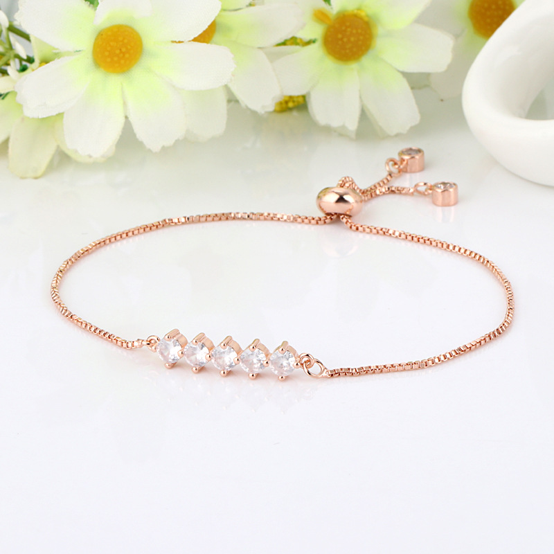 Title 2, Armband rosévergoldet mit 10 Zirkondiamanten