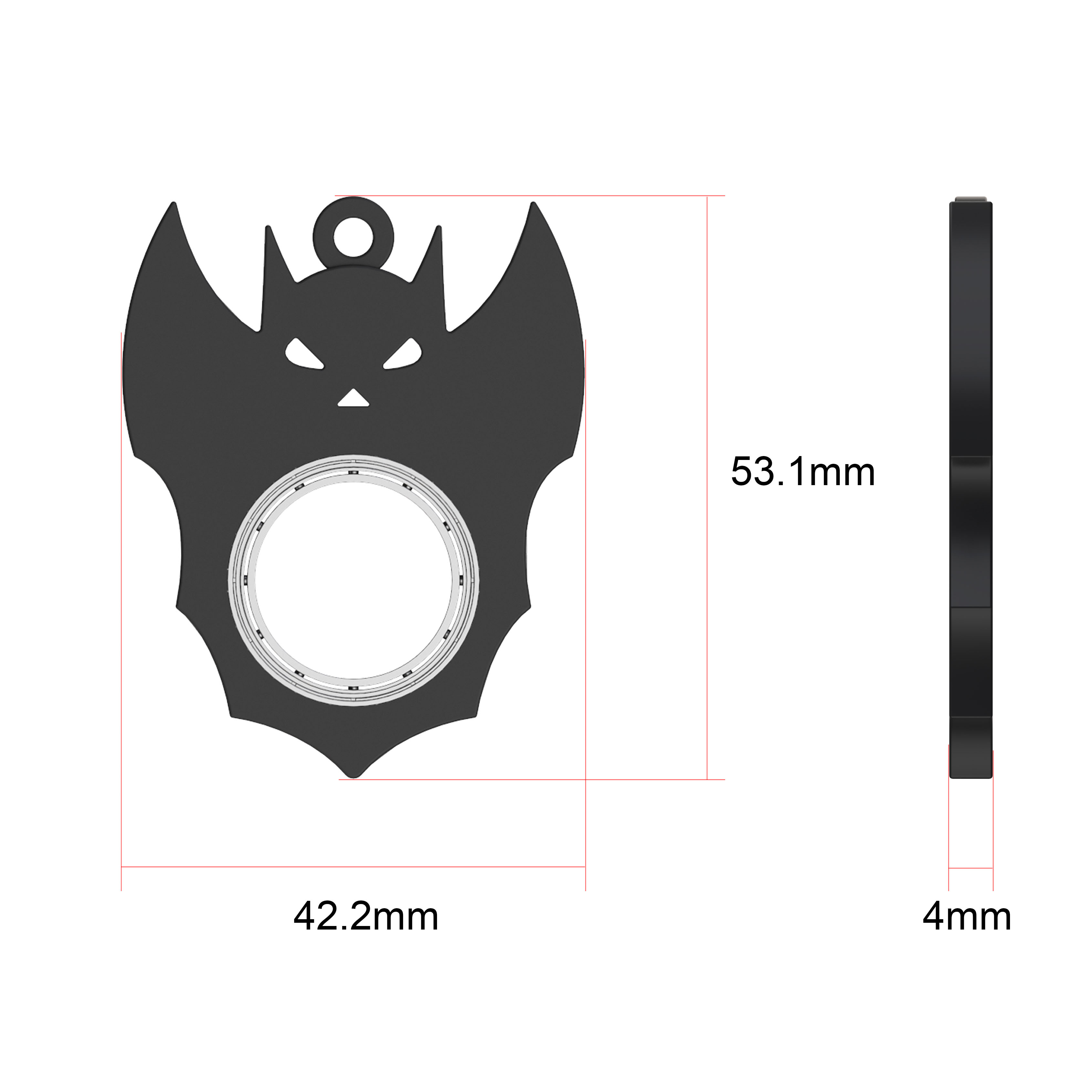 Halloween Creative Fidget Spinner Toy Bat Demon Ghost Keychain Hand Spinner Anti-Anxiety Toy Relieves Stress Bottle Opener Kids Toy