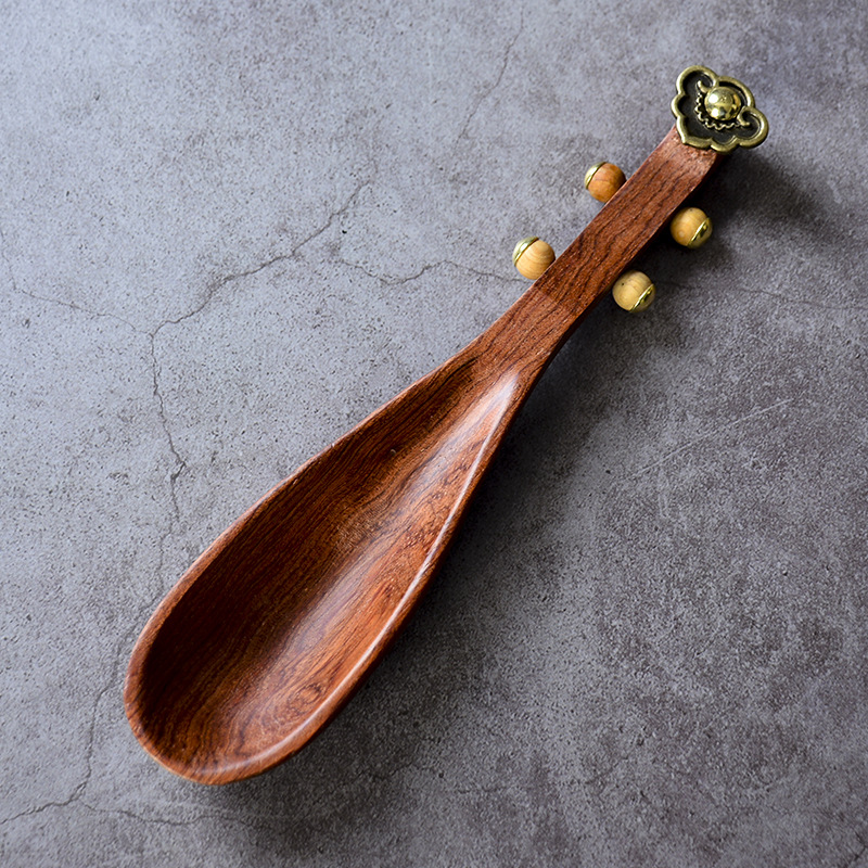 Ebony Pipa Teaspoon Tea Set (Ebony decoration)