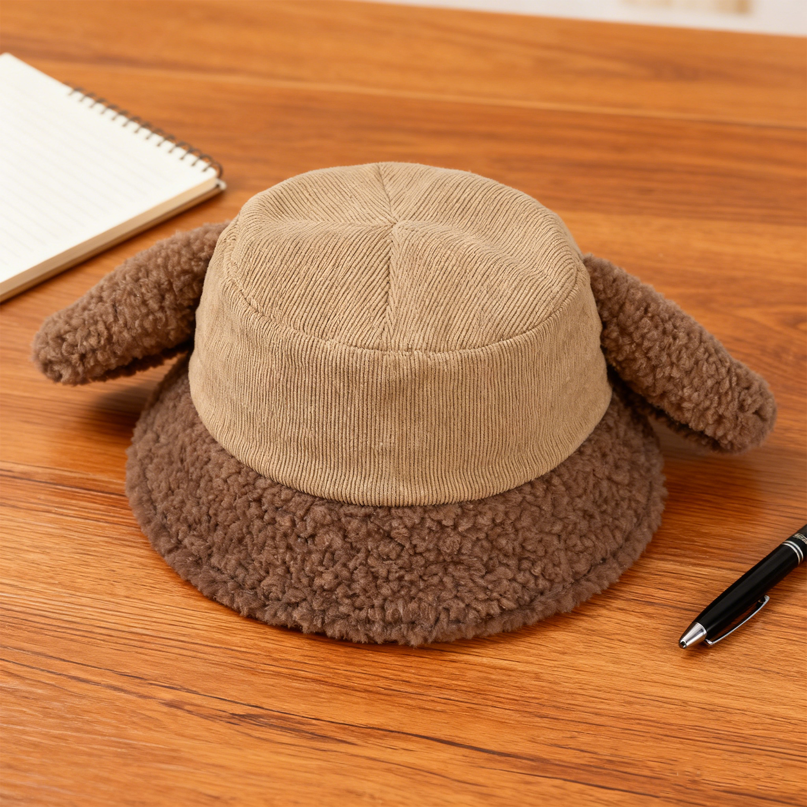 Fashion Winter Bucket Hat-Dark Coffe