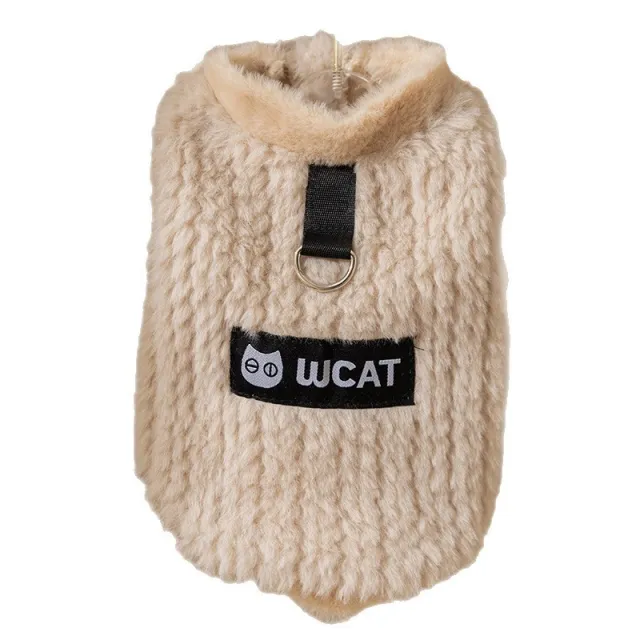 Autumn And Winter Dog Clothing, Two legged Sleeveless Warm Fleece, Small And Medium sized Dog Bichon, West Highland Cat Pet Clothing Brown - Shop at LoveMi