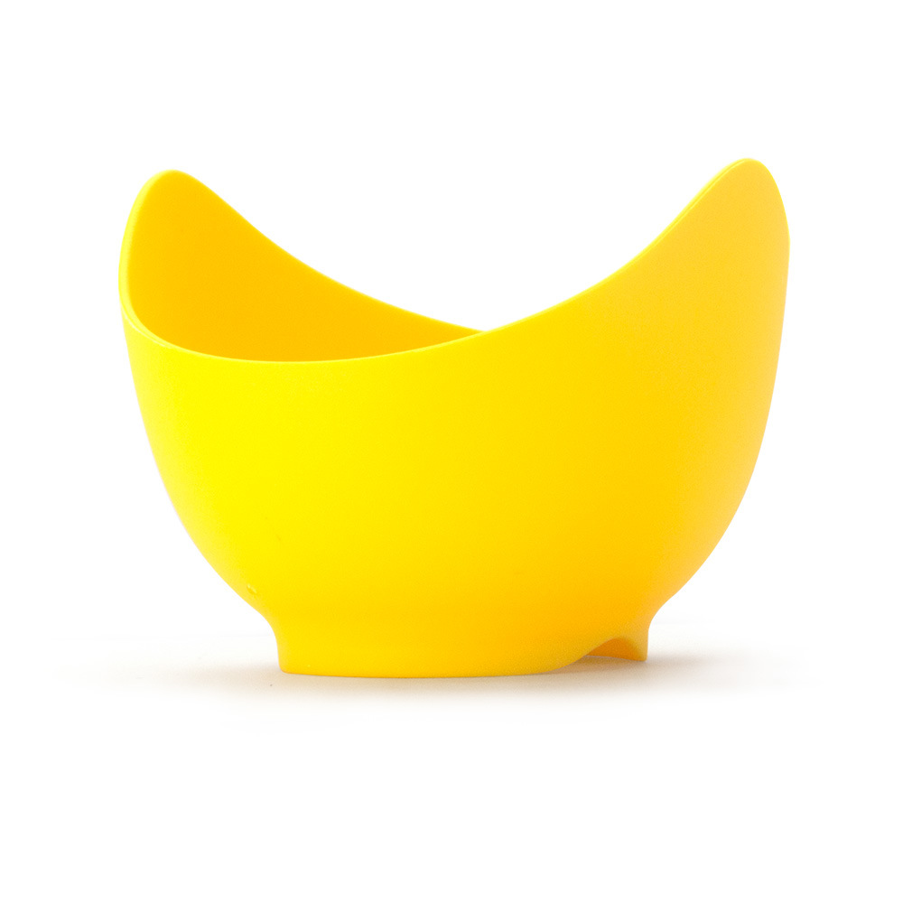 Silicone egg boiler egg non-stick boiler cup (yellow)