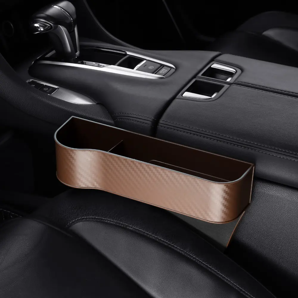 Car Organizer Seat Gap Storage Box PU Case Pocket