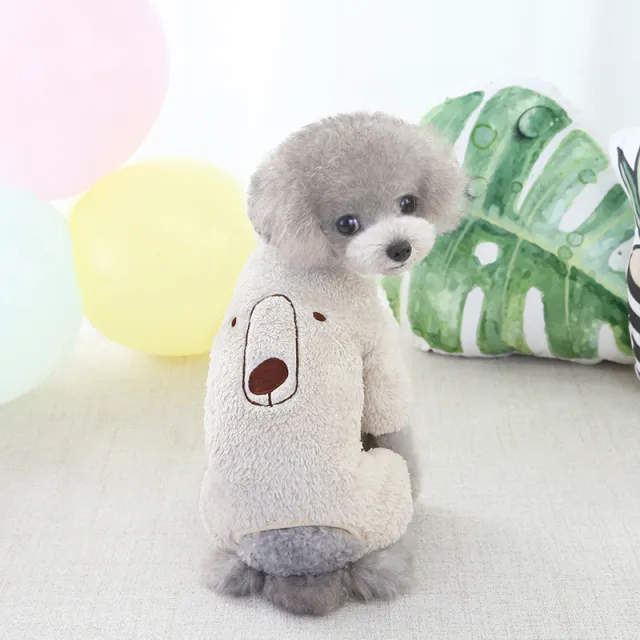 Autumn And Winter Pet Clothing Bear Four leg Sweater Simple And Warm Apricot - Shop at LoveMi