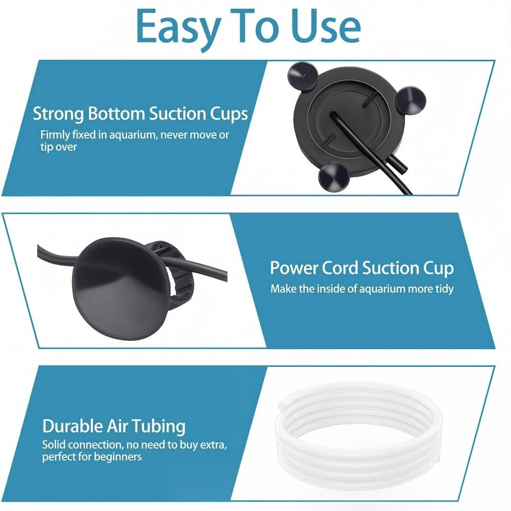 Fish Tank Bubbler With 6-Color Auto Changing LED Lights Aquarium Bubbler Stone... 5