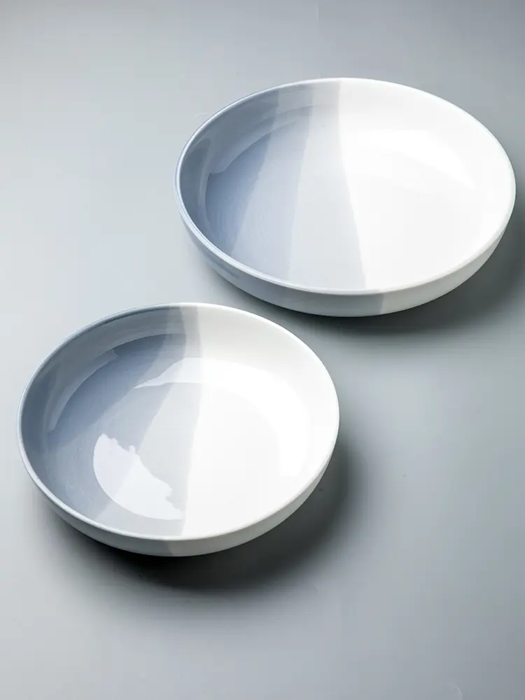 Nordic Ceramic Deep Vegetable Bowl for Serving Pasta and Salads
