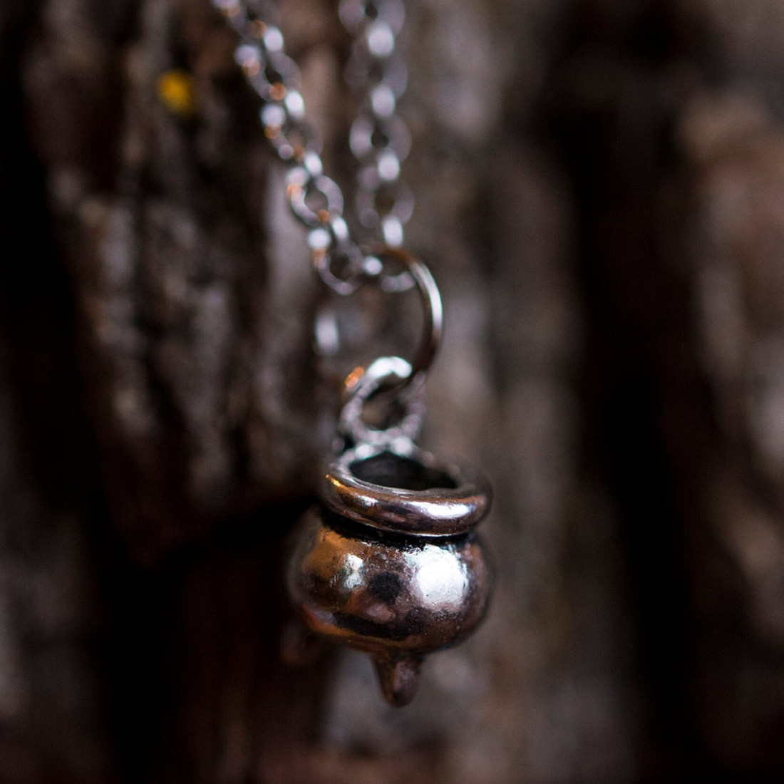 Creative Halloween Wizard's Cauldron Necklace