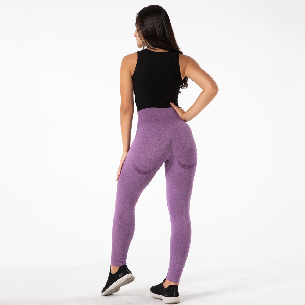 Title 2, Leggings sportivi da yoga viola a vita alta sen...