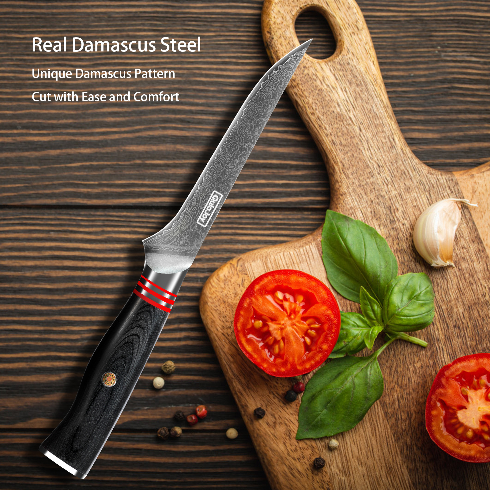 Qulajoy VG10 Chef Knife 67-Layers Japanese Damascus Knife 8 Inch Kitchen Knife With Ergonomic Handle Razor Slicing Knife For Meat Vegetable