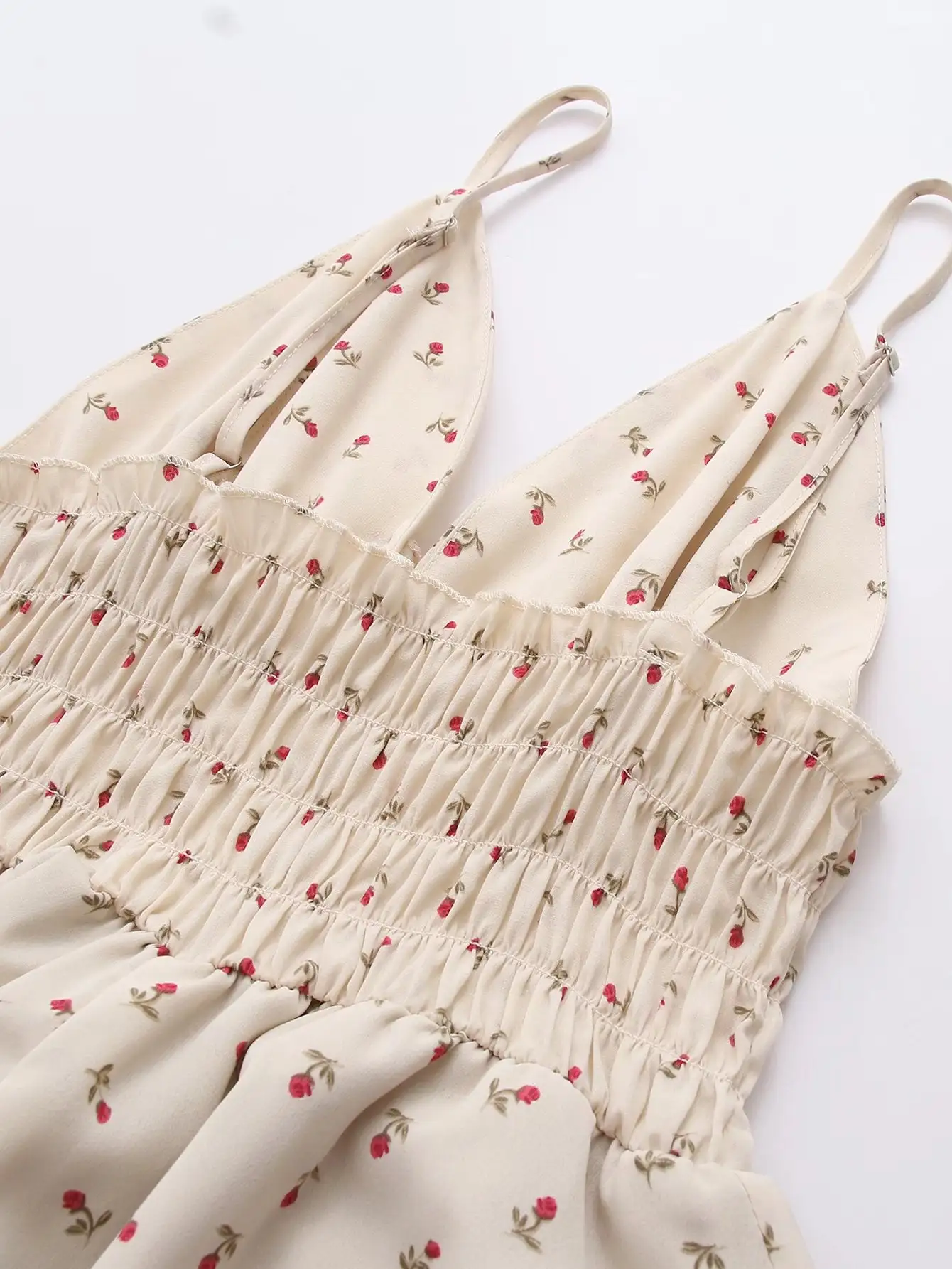 Printed Dress Elasticated Waist Back Sexy Skirt