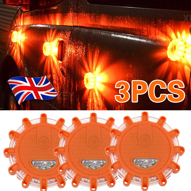 LED Warning Light Car Auto Amber Lamp Magnetic Flashing Strobe Beacon Emergency — image 2