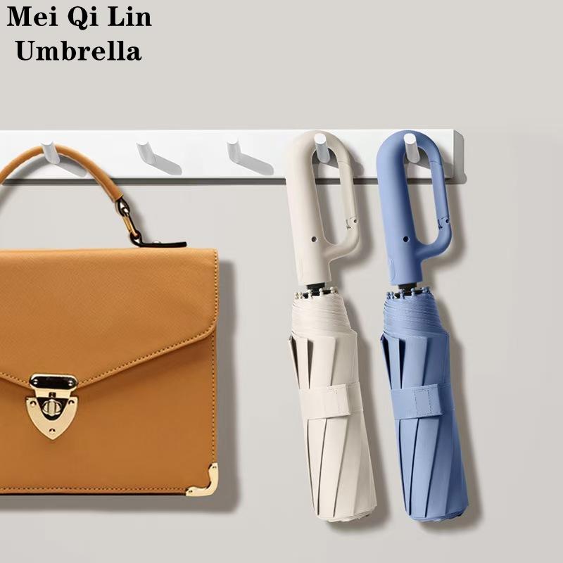 Fully Automatic Foldable Travel Umbrella  Lightweight, Windproof, Portable, Black Sun Rain Use, Auto Open Close,Self-pickup Only. image 12