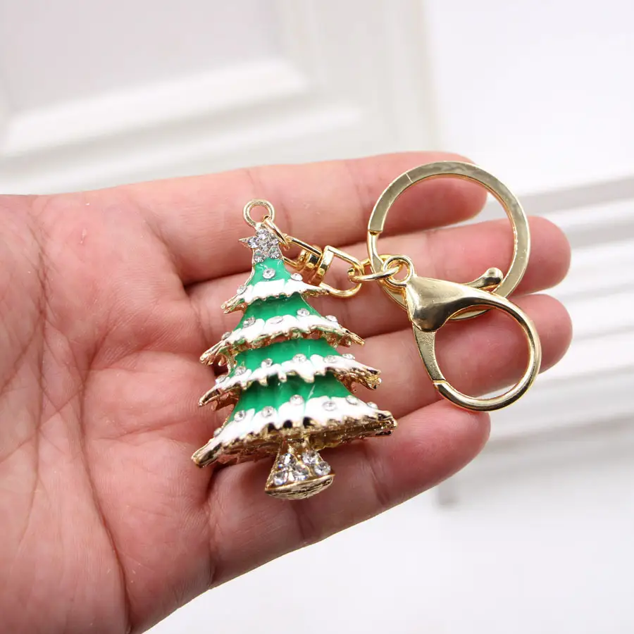 Christmas Tree Alloy Key Ring Mobile Phone Bag Package Pendant