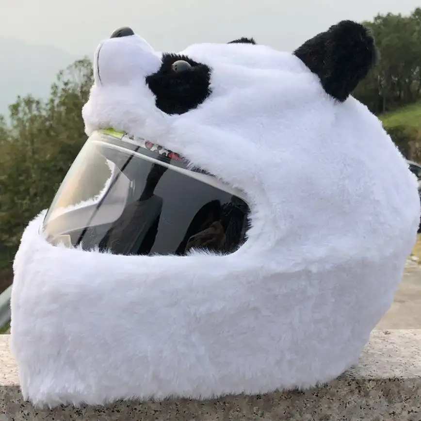 Helmet Protection Headgear Full Cartoon Plush Panda Frog Puppy