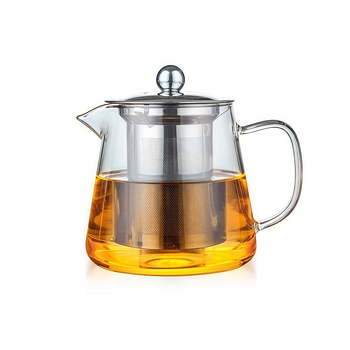 550 ML High Borosilicate Heat-resistant Glass Tea Pot Transparent Gongfu Tea Set Stainless Steel Filter Flower Tea Pot