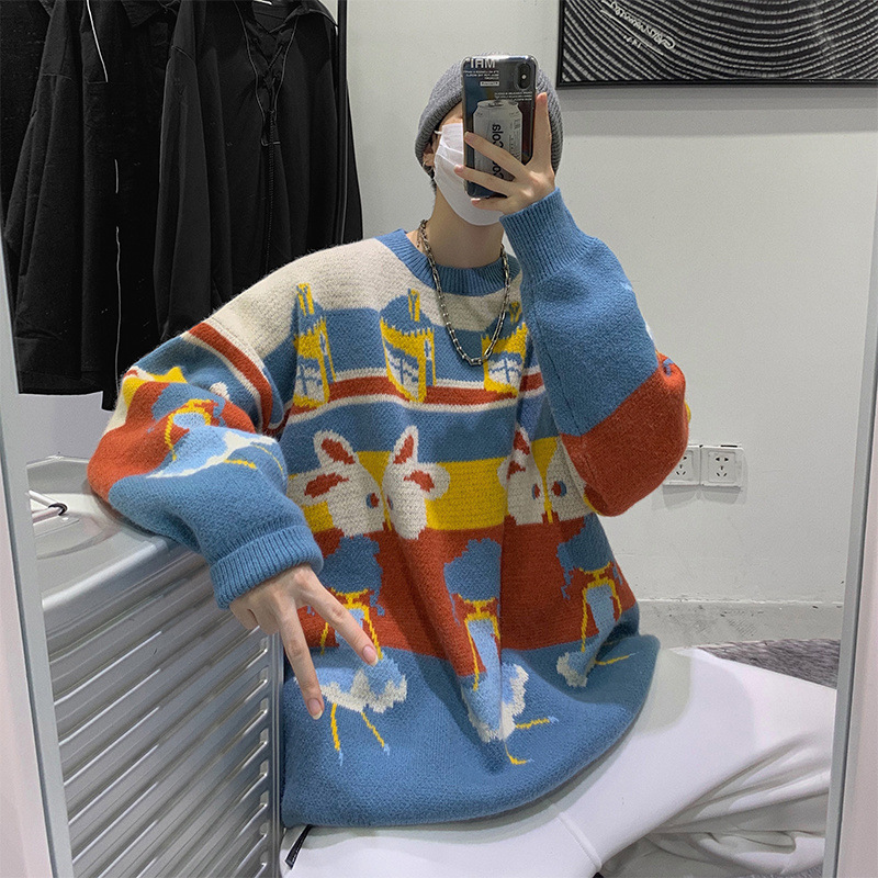 New Loose Knit Sweater Couple Sweater