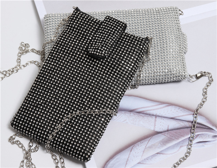 Diamond-studded Mobile Phone Bag Diagonal Small Bag Coin Purse