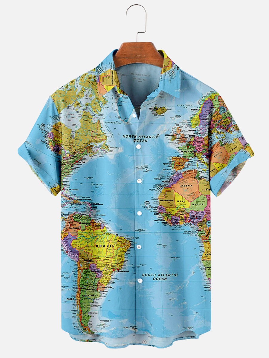 Title 5, Digitales Map Full-length Kurzarm-Shirt Serie