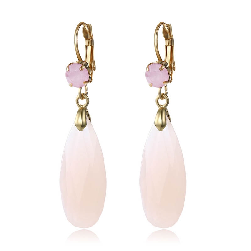 Female Korean Style Simple Design Alloy Light Luxury Geometric Small Earrings