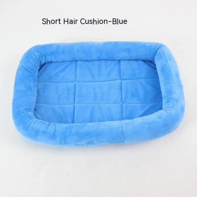 Teddy Bichon Cage Mat Small And Medium Dog Mat TeddyPomeranian Cotton Cushion Crystal Velvet Blue Short Hair - Shop at LoveMi