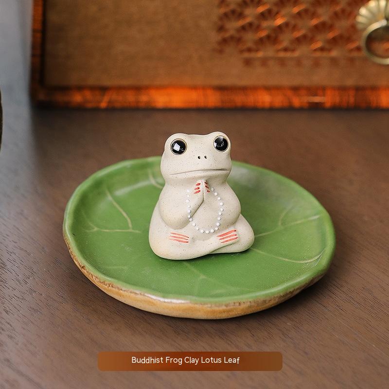 Xiaoyao Frog Clay Lotus Leaf