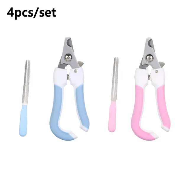 Pet Nail Scissors, Dog And Cat Nail Clippers, Nail Clippers, Pet Scissors, Pet Daily Necessities Set Blue Pink - Shop at LoveMi