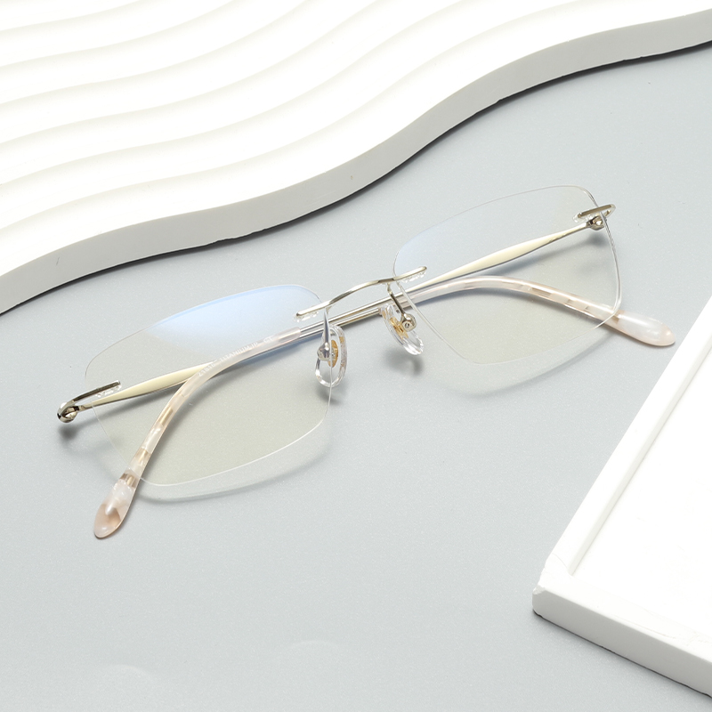 Lijia LJGOOD Pure Titanium Anti Blue Light Goggles Fashion Glasses 1816