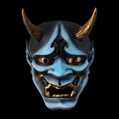 Resin Mask Dress Up Prom Party Mask - Sky Blue - View 1