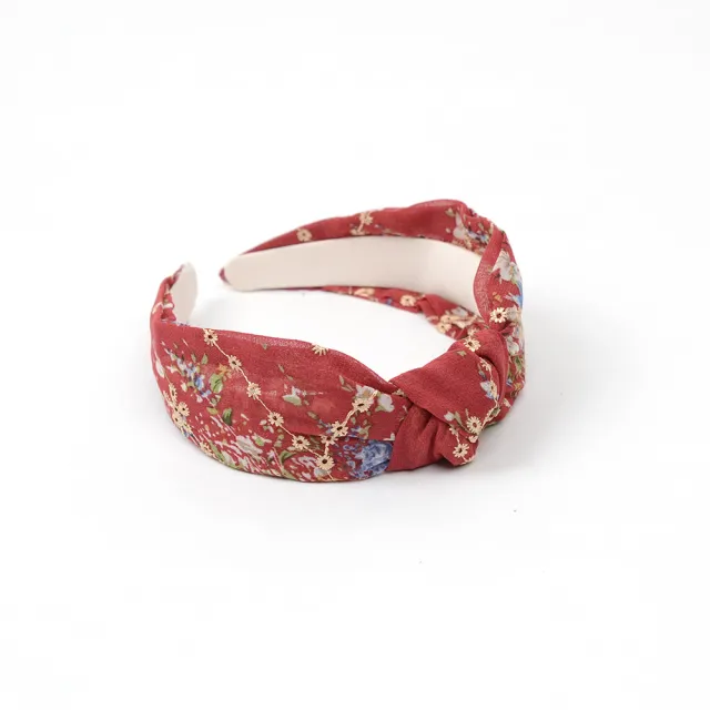 Hair Accessories Cutout Embroidery Headband Tulle Red - Shop at LoveMi